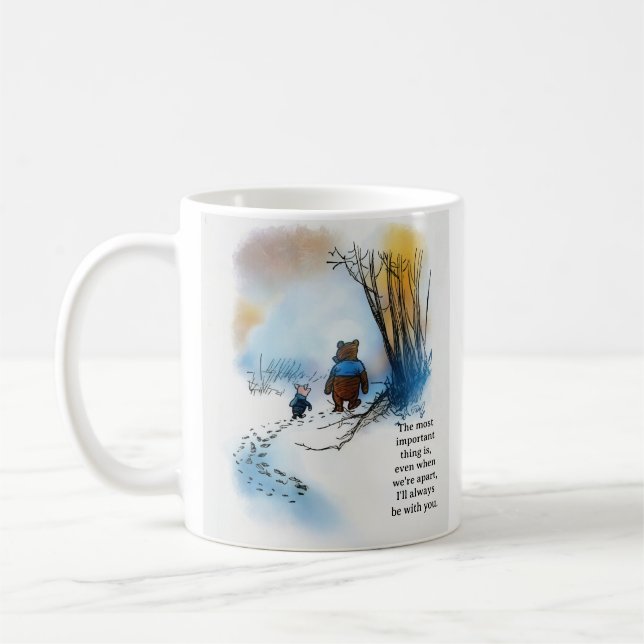 Mug Citation de Winnie l'ourson "Même quand on est sép (Gauche)