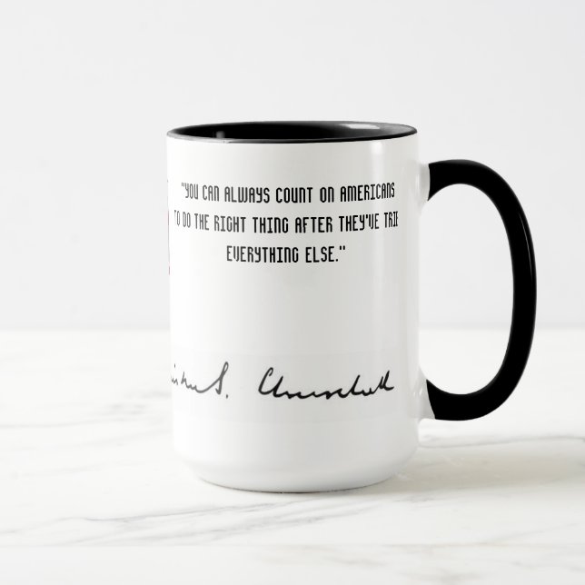 MUG CITATION DE WINSTON CHURCHILL (Droite)