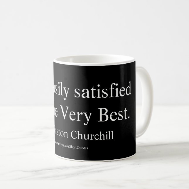 Mug Citation de Winston Churchill; Le meilleur (Devant droit)