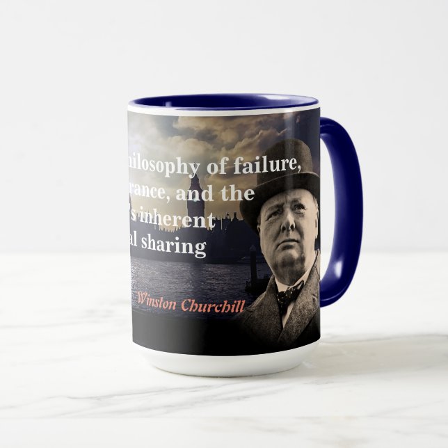 Mug Citation De Winston Churchill Sur Le Socialisme (Devant droit)