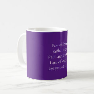 Mug Citation d'écriture 1 Corinthiens 3 4