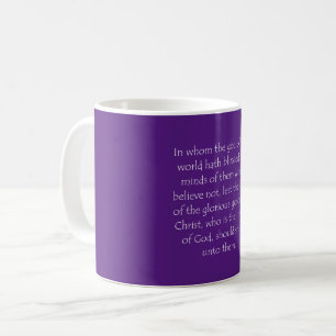 Mug Citation d'écriture 2 Corinthiens 4 4