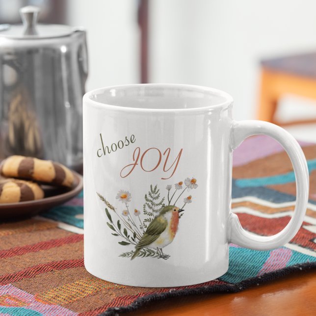 Mug Citation d'encouragement "Choose Joy" Aquarelle d' (Créateur téléchargé)