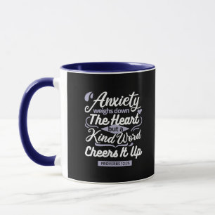 Mug Citation d'encouragement chrétien – Anxiété et gen
