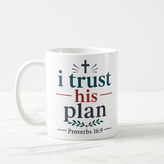 Mug Citation d'encouragement de l'Écriture 'Je crois e (Gauche)
