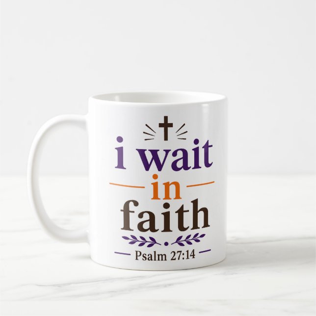 Mug Citation d'encouragement de l'Écriture sur la foi  (Gauche)