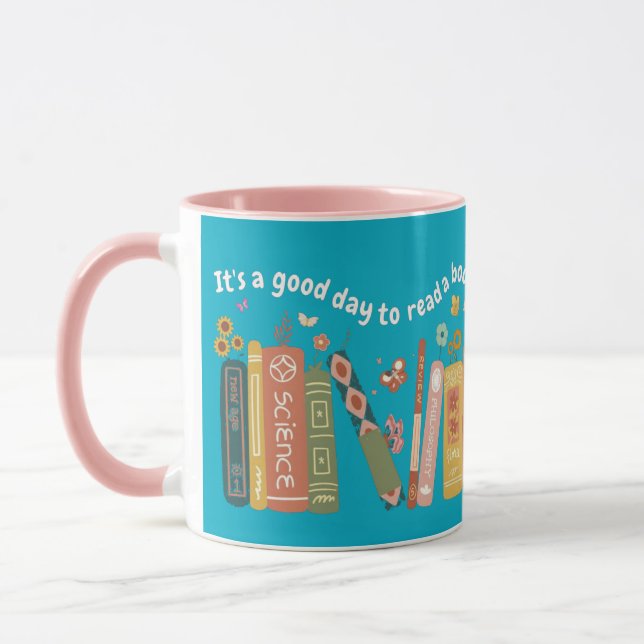Mug Citation des amateurs de livres, C'est un bon jour (Gauche)