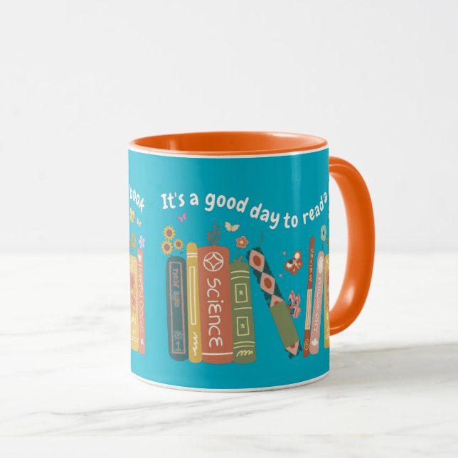 Mug Citation des amateurs de livres, C'est un bon jour (Devant droit)