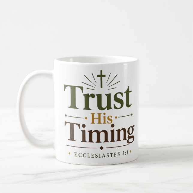 Mug Citation d'espérance chrétienne Confiance en Son T (Gauche)