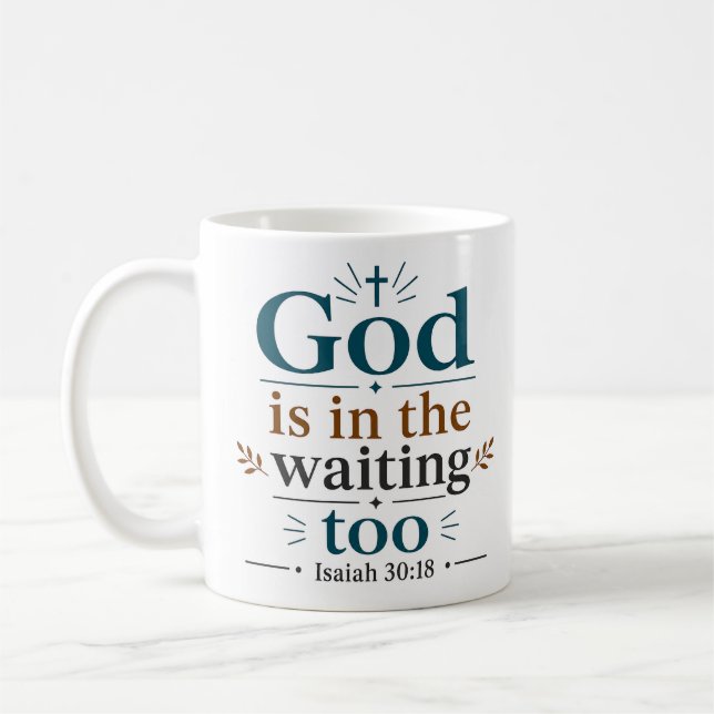 Mug Citation d'espérance chrétienne : Dieu est aussi d (Gauche)