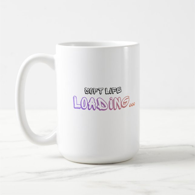 Mug Citation d'esthétique de chargement de vie douce (Gauche)