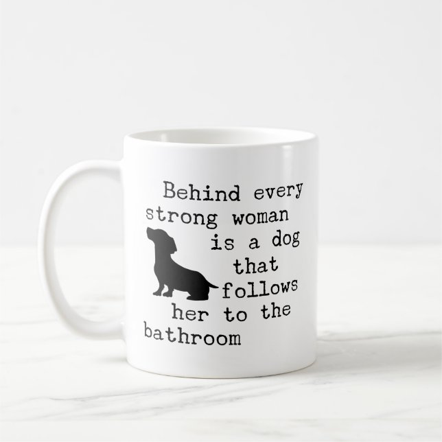 Mug Citation d'humour de chien - Teckel  (Gauche)