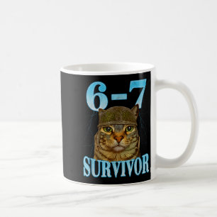 Mug Citation drôle 67 Chats Mal au ventre Survivant Ch