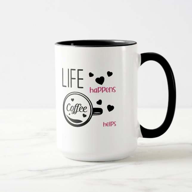 Mug Citation drôle anniversaire maman accro au café fê (Droite)