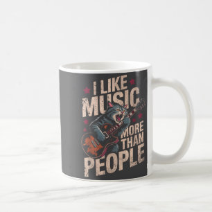 Mug Citation drôle d'animal amateur de musique rock vi