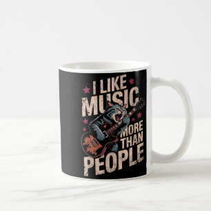 Mug Citation drôle d'animal amateur de musique rock vi