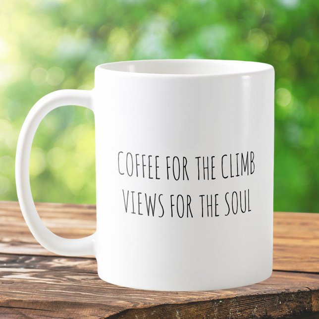 Mug Citation drôle de blague de caféine de randonnée m (In situ)