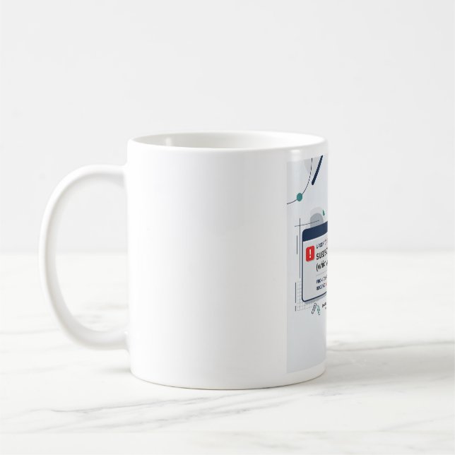 Mug Citation drôle de bureau selon mon dernier courrie (Gauche)