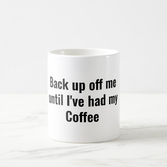 Mug citation drôle de buveur de café (Centre)