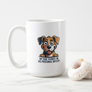 Mug Citation drôle de chien majordome de dessin animé