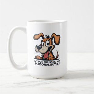 Mug Citation drôle de chien majordome de dessin animé