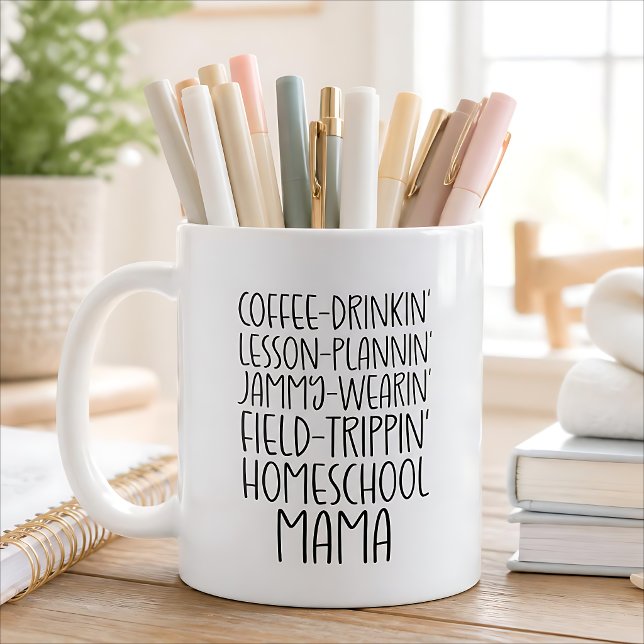 Mug Citation drôle de maman à domicile (Créateur téléchargé)