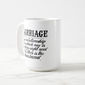 Mug Citation drôle de mariage (Devant gauche)