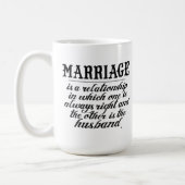 Mug Citation drôle de mariage (Gauche)