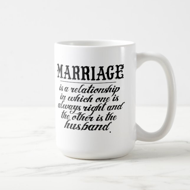 Mug Citation drôle de mariage (Droite)