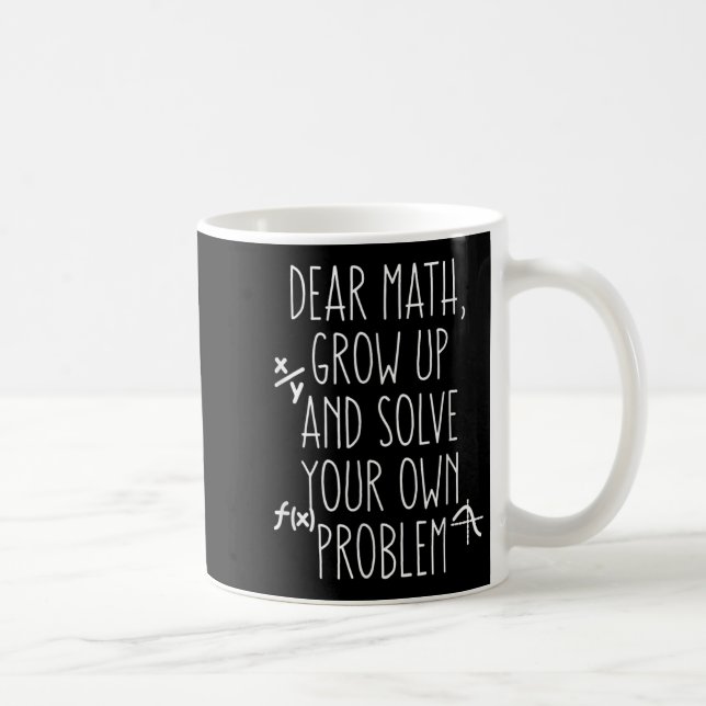 Mug Citation drôle de maths pour filles garçons adoles (Droite)