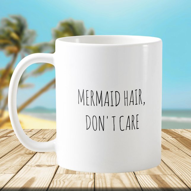 Mug Citation drôle de mermaid cheveux rustique mignon (In situ)