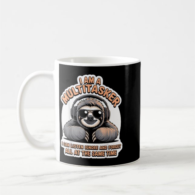 Mug Citation drôle de multitâcheur Humour sarcastique  (Gauche)
