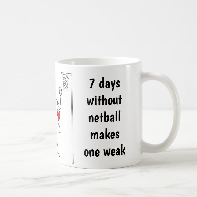 Mug Citation drôle de net-ball de positions de joueur (Droite)