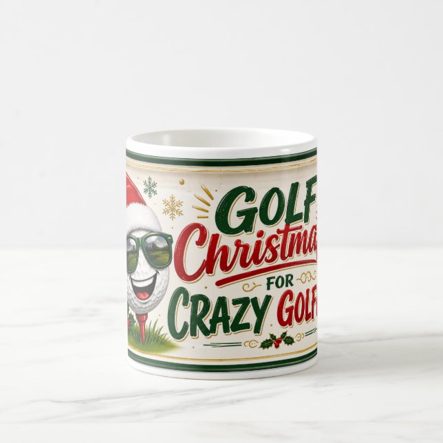 Mug Citation drôle de Noël pour golfeur (Centre)
