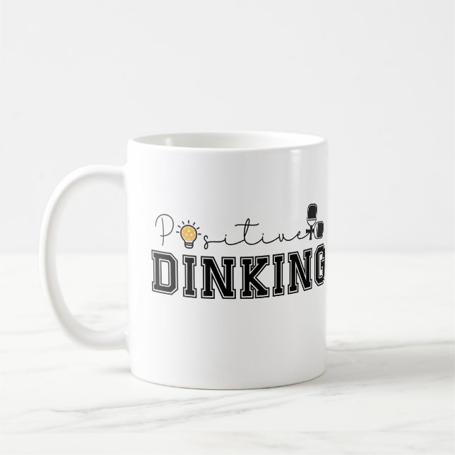 Mug Citation drôle de pickleball à boire positive  (Gauche)