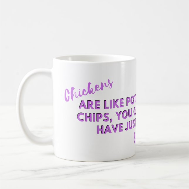Mug Citation Drôle De Poulet : Poulets Pommes De Terre (Gauche)