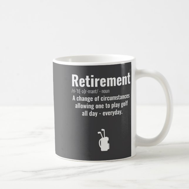 Mug Citation drôle de retraite de golf Golfeurs retrai (Droite)