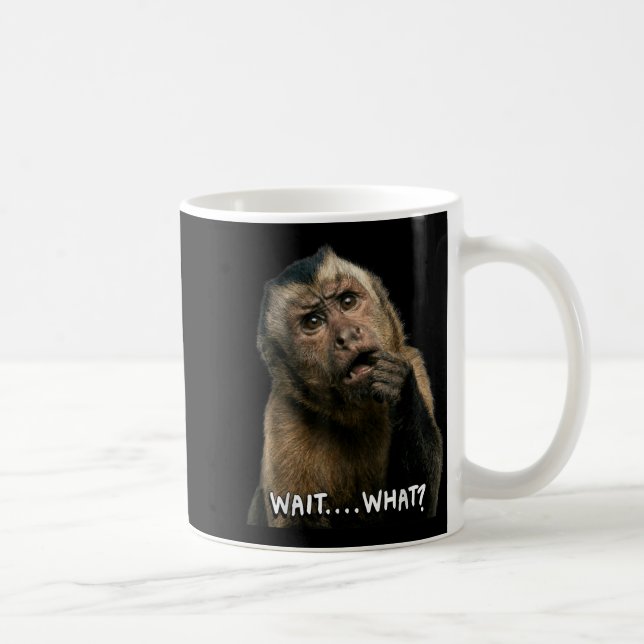 Mug Citation drôle de singe slang attends quoi mème mi (Droite)
