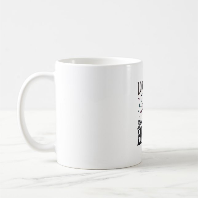 Mug Citation drôle de sorcière d'Halloween Regarde ce  (Gauche)