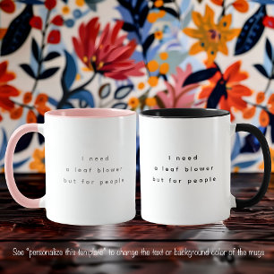 Mug Citation drôle de souffleur de feuilles Police noi