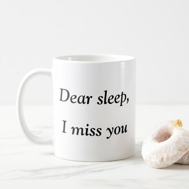 Mug Citation drôle de travail acharné Vie de travail t (Avec donut)