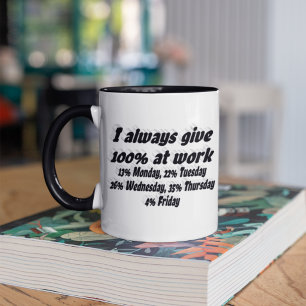 Mug Citation drôle de typographie noire sur l'effort a