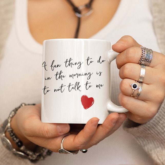 Mug Citation drôle en noir et blanc pour se réveiller  (Créateur téléchargé)
