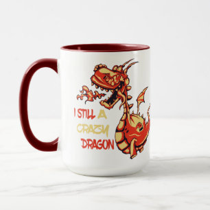 Mug Citation Drôle Et Mignonne De Dragon Rouge Feu
