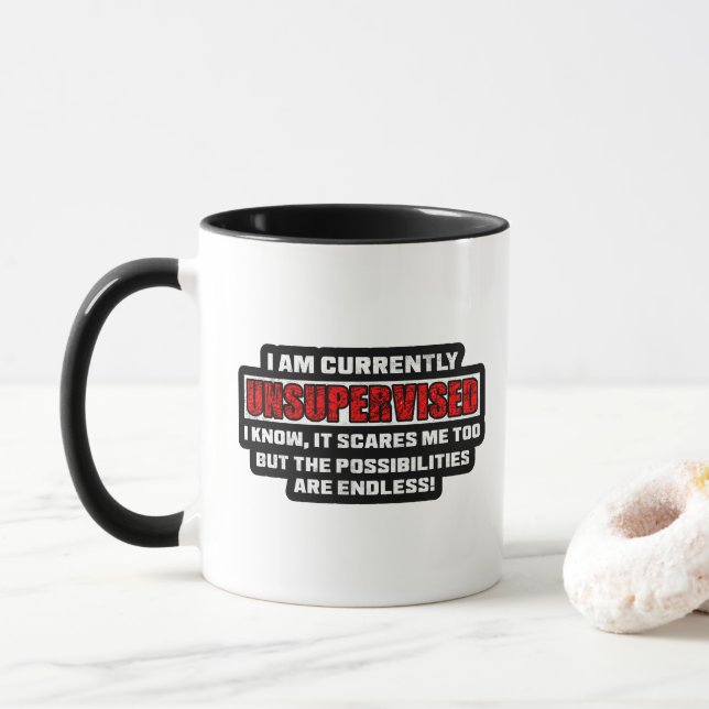 Mug Citation drôle et sarcastique actuellement sans su (Avec donut)