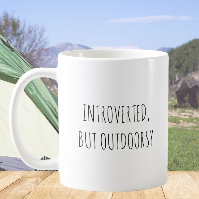 Mug Citation drôle extérieur introverti mignon rustiqu (In situ)