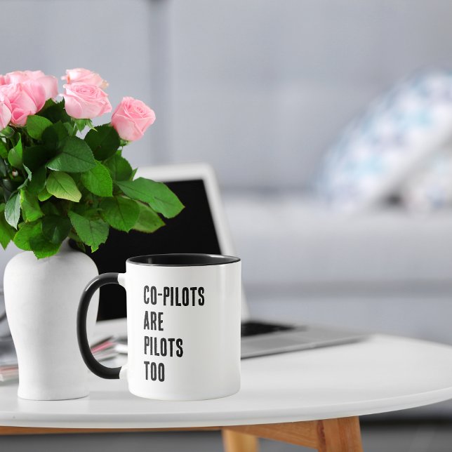 Mug Citation drôle Les copilotes sont aussi des pilote (Créateur téléchargé)