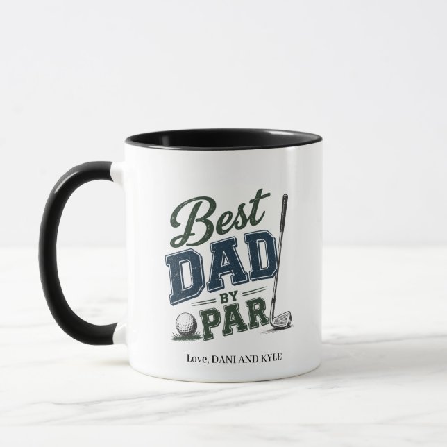 Mug Citation drôle Meilleur Papa par Par Golf Café (Gauche)