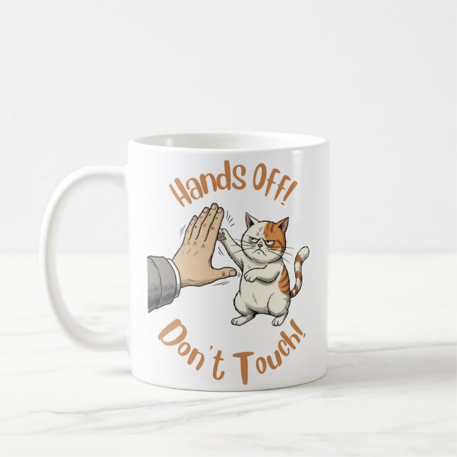 Mug Citation drôle "N'y touchez pas, Ne touchez pas" s (Gauche)