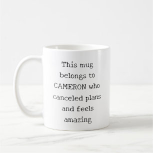 Mug Citation drôle personnalisée Introverti Amateur de